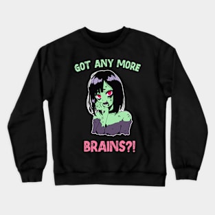 Kawaii Halloween Anime Zombie Girl Crewneck Sweatshirt